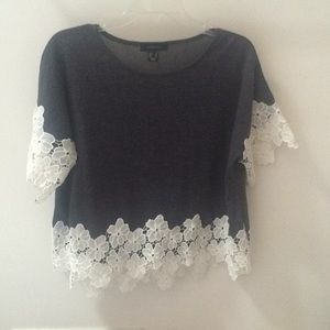Lace-edged shirt